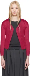 Issey Miyake Pink New Colorful Basics 4 Cardigan