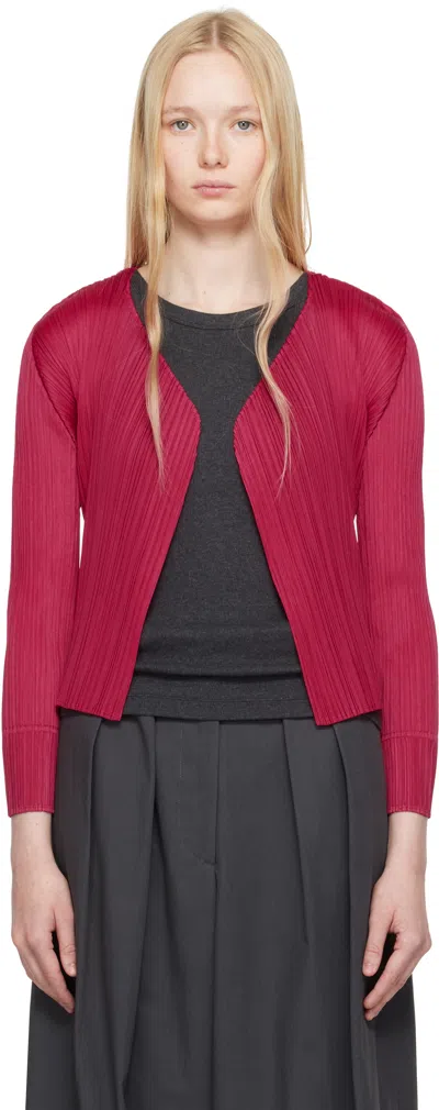 Issey Miyake Pink New Colorful Basics 4 Cardigan