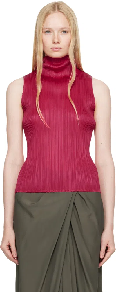 Issey Miyake Pink Ramie Pleats Top