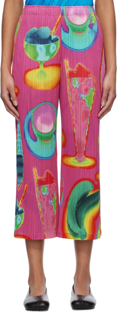 Issey Miyake Pink Thermal Foods Trousers In 22 Pink