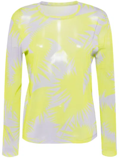 Issey Miyake Piquant Abstract-print Tulle T-shirt In Purple
