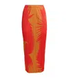 Issey Miyake Piquant Midi Skirt In Brown