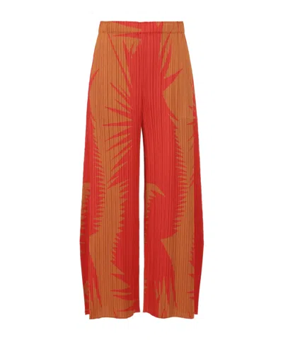Issey Miyake Piquant Wide-leg Trousers In Red