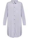 Issey Miyake Pl Ramie Folded-yoke Longline Shirt In Purple