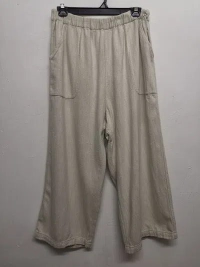 Pre-owned Issey Miyake Plantation Comfort Pants In Cream