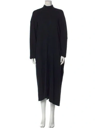 Pre-owned Issey Miyake Plantation Vintage Long Dress In Black