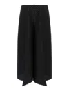 Issey Miyake Plaster Pleats Solid Pants In Black
