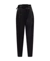 Issey Miyake Pleat-detail Cropped Trousers In Black
