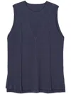 Issey Miyake Pleat-detail Plissé-effect Tank Top In Blue