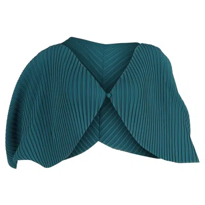 Issey Miyake Pleat Jacket In Green Polyester