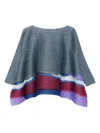 Issey Miyake Pleated Abstract-print Top