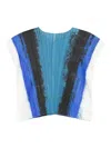 Issey Miyake Pleated Abstract-print Top In Multi