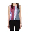 Issey Miyake Blue May Grainy Colors Tank Top In Multi