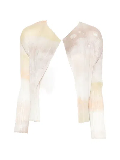Issey Miyake Pleated Abstract-print Jacket In Multi
