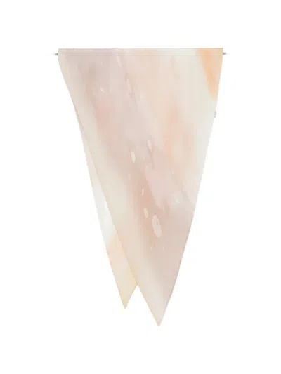 Issey Miyake Pleated Abstract-print Scarf In Metallic