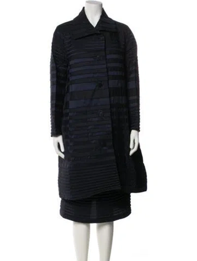 Pre-owned Issey Miyake Pleated Accents Dress Set In Blue