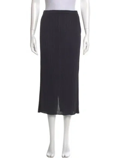 Pre-owned Issey Miyake Pleated Accents Midi Length Skirt W/ Tags In Gray