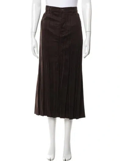 Pre-owned Issey Miyake Pleated Accents Set In Brown