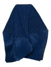 Issey Miyake Pleated Asymmetric Scarf In Blue