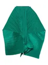 Issey Miyake Pleated Asymmetric Scarf In Green