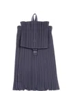 Issey Miyake Pleated Backpack In Blue