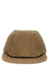 Issey Miyake Pleated Baseball Cap Hats Beige In Multi