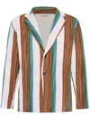 Issey Miyake Pleated Blazer In Brown