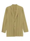 Issey Miyake Pleated Blazer In Green