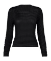 Issey Miyake Pleated Blouse In Black