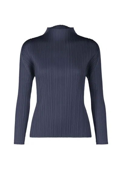 Issey Miyake Pleated Blouse In Black