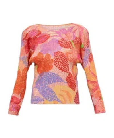 Issey Miyake Pleated Blouse In Pink