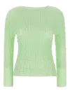 Issey Miyake Jellyfish Pleats Sweater In Green