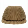 Issey Miyake Pleated Brown Polyester Cap With Boxy Silhouette In Green
