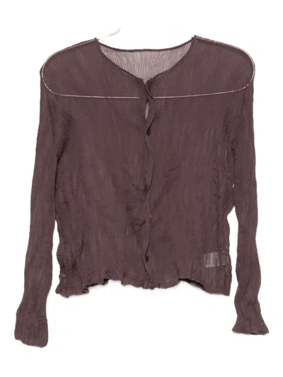 Issey Miyake Pleated Button-fastening Blouse
