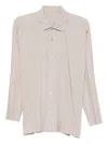 Issey Miyake Pleated Button-front Shirt In Neutral