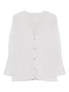 Issey Miyake Ribbed Texture V-neck Cardigan Pockets In Gray