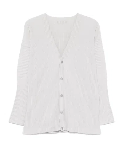 ISSEY MIYAKE PLEATED BUTTONED CARDIGAN