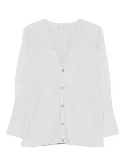 ISSEY MIYAKE PLEATED BUTTONED CARDIGAN