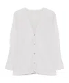 Issey Miyake Fine Pleated Polyester Jacket With V-neckline In White