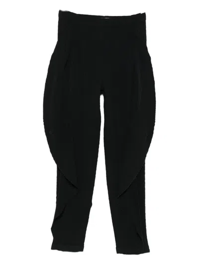 Issey Miyake Pleated Buttoned Pants In Black