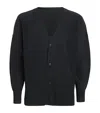 Issey Miyake Cardigan In Poliestere Nero Uomo In Black