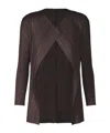 Issey Miyake Pleats Please Pleated Cardigan In Black