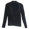 Issey Miyake Pleated Cardigan In Black Polyester In Black