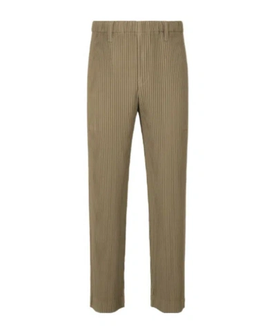 Issey Miyake Pleated Casual Pants In Animal Print