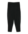 Issey Miyake Basics Plissé Tapered Trousers In Black