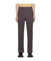 Issey Miyake Pleated Straight-leg Trousers In Black