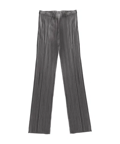 Issey Miyake Monthly Colors March Plissé Trousers In Black