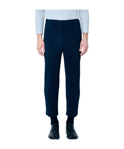Issey Miyake Pleated Casual Pants In Blue