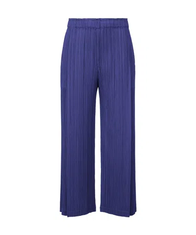 Issey Miyake Pleated Casual Pants In Blue