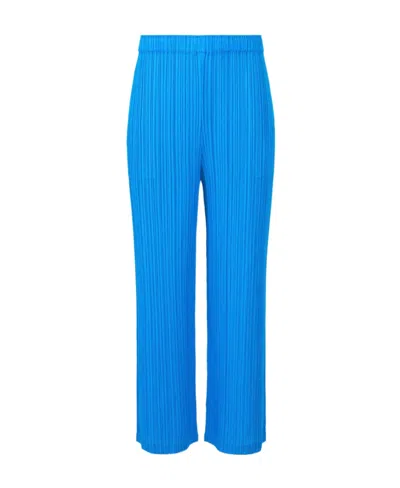 Issey Miyake Pleated Casual Pants In Blue